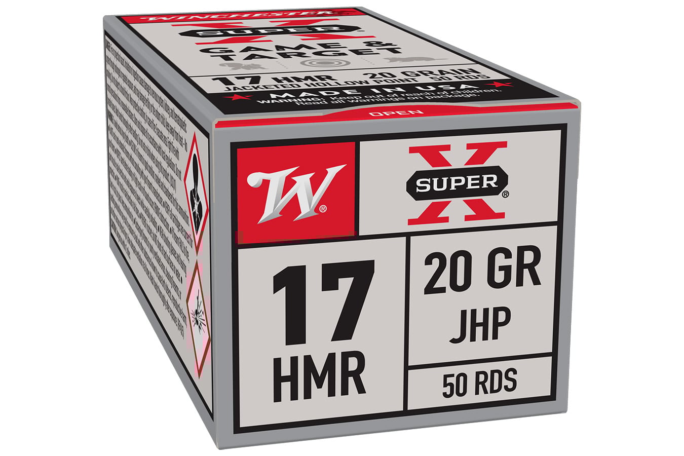 Winchester 17 HMR 20 gr JHP Super X 50/Box